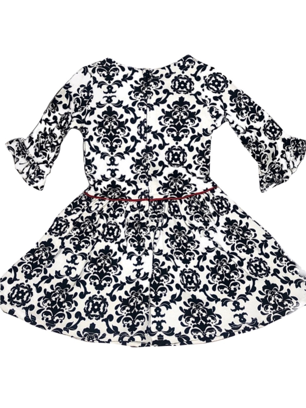 Counting Daisies Toddler Black/White Print Long Sleeve Dress Sz 3T